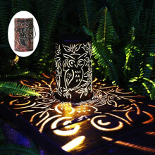Luminária solar suspensa para decoração de jardim, elegante lanterna de metal que ilumina seu quintal, pátio ou caminho à noite, presente