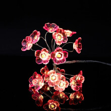 Decorative String Lights for Indoor Outdoor Decoration, Waterproof Cherry Blossom Fairy Night Light with Romantic Atmosphere, Battery Operated Flower