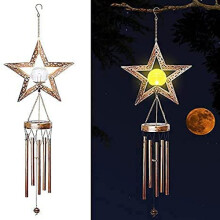Carillon solaire d'extérieur, cadeau spirituel idéal pour les femmes, les mamans et les grands-mères, design unique, aluminium de haute qualité,