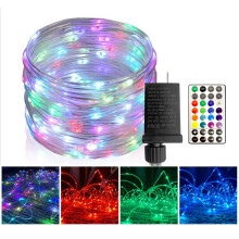 33Ft Flexible Rope Lights for Outdoor Decor, Waterproof RGB Color Changing with Low Voltage Adapter for Christmas Decorations, Patios