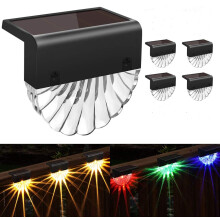 Conjunto de 4 luminárias solares externas com alta eficiência de carregamento, à prova d'água e duráveis, perfeitas para iluminação diária ou