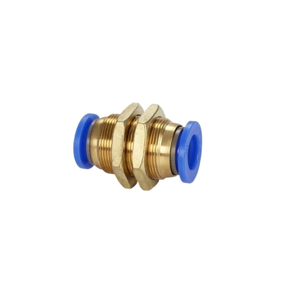 Pneumatic Bulkhead Straight Push In Quick Fitting Connector Union 10 Pcs Pm4 6/8/10/12Mm 5/321/2 In Color Pm8 Pm6 9189345016288