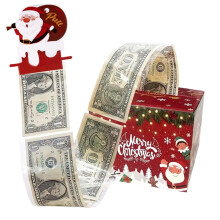 Christmas Money Box for Cash Pickup, Christmas Money Roll Box Cash Holder Party Favors