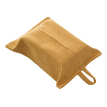 Fabric Tissue Box Cover with Hanging Rope Wall Mounted Napkin Dispenser for Home Office Decor