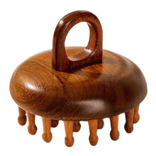 Wooden Scalp Massage Comb Natural Sandalwood Comb 28Tooth Hair Brush for Women Men, Portable Body Massage Tool