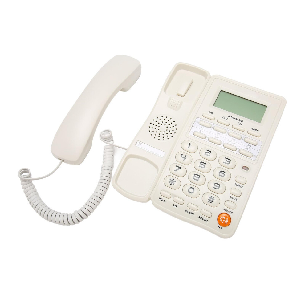 Big Button Telephone For Seniors, Ringer Volume Control Landline With 5 Speed Dial (White) White 9365049848299