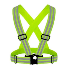 Visibility Reflective Vest Night Running Reflective Vest for Outdoor Running Walking Adjustable Size Vest Reflective Vest EOne Size