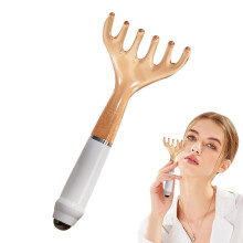 Portable Stress Relief Comb with Six Claws, Handy Resin Scalp Massage Comb for Women, Men Khaki