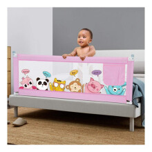 Safety Bed Rail Shatter Resistant Pink 150cm 1 Piece Vertical Down Lifting Child Protection Anti Fall