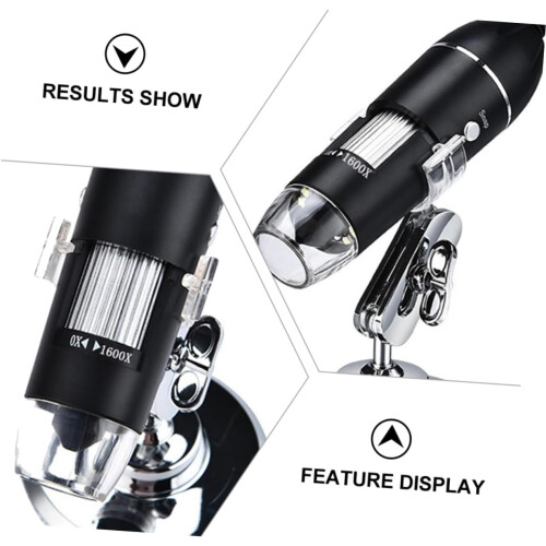 Digital Resolution USB Microscope, Portable Electron Microscope for Nature Enthusiasts with Adjustable Viewing Angle 1