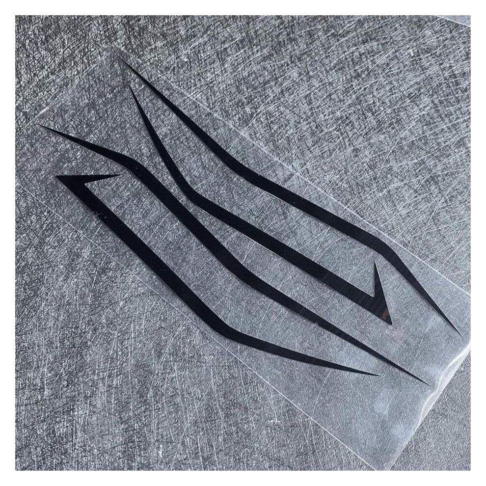 Side Spoilers 4Piece Motorcycle Fairing Sticker Set Reflective Decals For Kawasaki Ninja 400, H2, H2 Sx Black 9189345017407