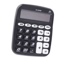 Große schwarze batteriebetriebene Desktop-Rechenmaschine für Zuhause, Schule und Büro