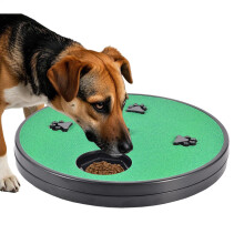 Dog Nail Scratch Board, Rotatable Scratch Mat, Round Slow Feeder Toy, Interactive Pet Puzzle