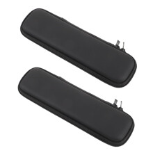 Electric Toothbrush Travel Case 2Piece Hard Shell EVA, Black With Mesh Pocket, Portable Toothpaste Storage
