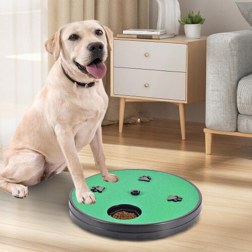 Dog Nail Scratch Board, Rotatable Scratch Mat, Round Slow Feeder Toy, Interactive Pet Puzzle 1