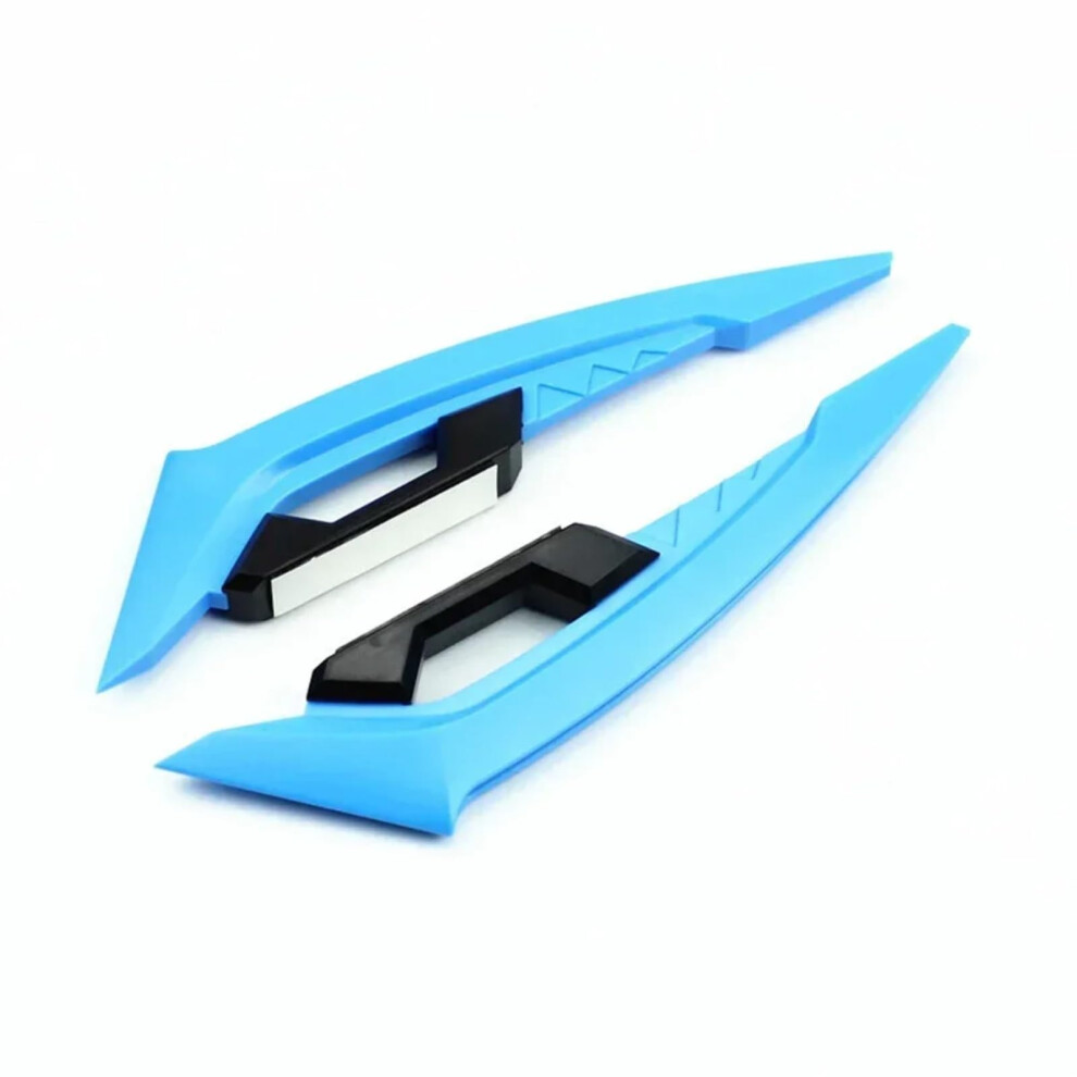 Motorcycle Winglet Universal Front Fairing Winglets Two Piece Dynamic Aerodynamic Side Spoilers For Wing Light/Blue 9412369114976