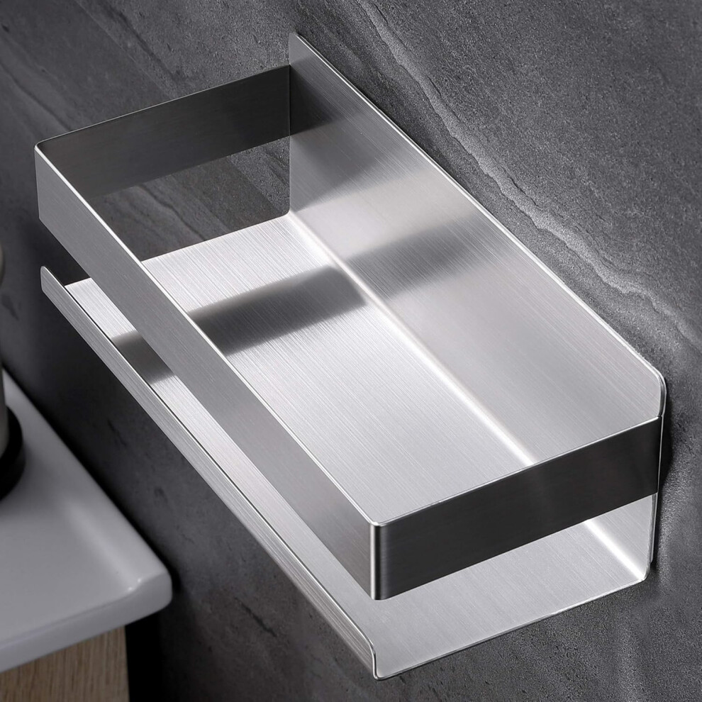 Home Organization Hero, Rustproof Stainless Steel Floating Shelves, Polished Finish Adds Elegance To Any Room, Multilayer Guardrail Keeps Your Items S 9074015888930