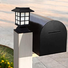 Solar Powered Pathway Lights, Post Cap Lights for Outdoor Garden Decor, Solar Walkway Lights with Automatic On Off Function, Waterproof LED Lighting