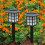 Solar Powered Pathway Lights, Post Cap Lights for Outdoor Garden Decor, Solar Walkway Lights with Automatic On Off Function, Waterproof LED Lighting 6