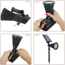 Flag Pole Light Solar Powered, Super Bright LED For All Weather Durable Outdoor Decor, Adjustable Stainless Steel Clamp Ensures Perfect Illumination,