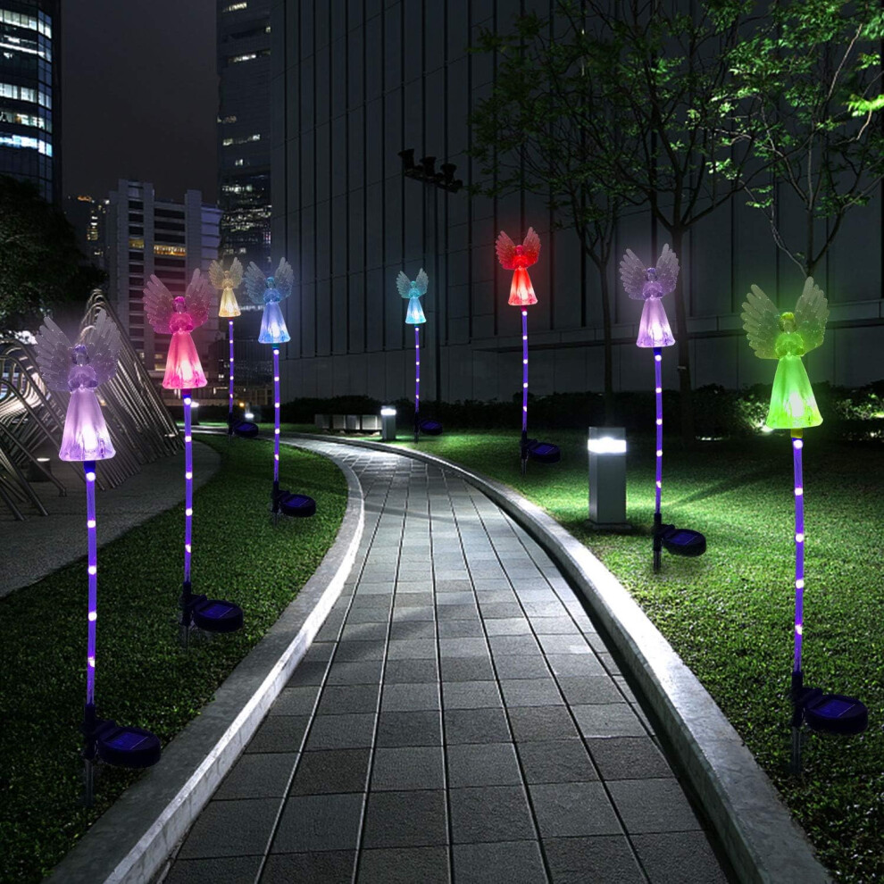 Colorful Lights, Acrylic Solar Angel Stake Light For Outdoor Decoration, Dusk To Dawn, Easy Installation Without Tools Or Wires, Garden Decoration 9128293840569