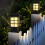 Solar Powered Pathway Lights, Post Cap Lights for Outdoor Garden Decor, Solar Walkway Lights with Automatic On Off Function, Waterproof LED Lighting 5