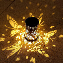 Lanterne solaire étanche, ambiance romantique, décoration extérieure avec batterie Ni-MH 3,7 V/1200 mAh, cadeau idéal pour femme, décoration de