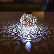 Waterdichte metalen constructie, buitenlantaarn op zonne-energie voor tafel, terras, veranda, decoratieve tuinverlichting, uniek cadeau, automatische