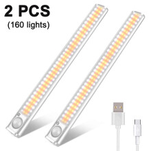 Binnenverlichting, heldere verlichting, magnetische installatie, oplaadbare batterij voor keuken, kledingkast, trap, energiebesparende LED's, 1800