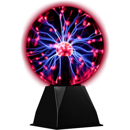 Hivoltage Decorative Plasma Ball, Touch Sensitive Lightning Light Lamp for Interactive Science Magic, Ideal Gift Spellbinding in the Dark