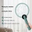 Foldable Portable Design Ensures Space-Saving Storage, Durable Abs Plastic for Long-Term Reliability, Electric Fly Swatter with Rechargeable Handheld 2