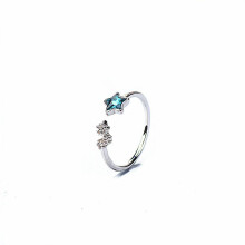 Sterling Silver Adjustable Blue Star Rings Party Favors for Girls