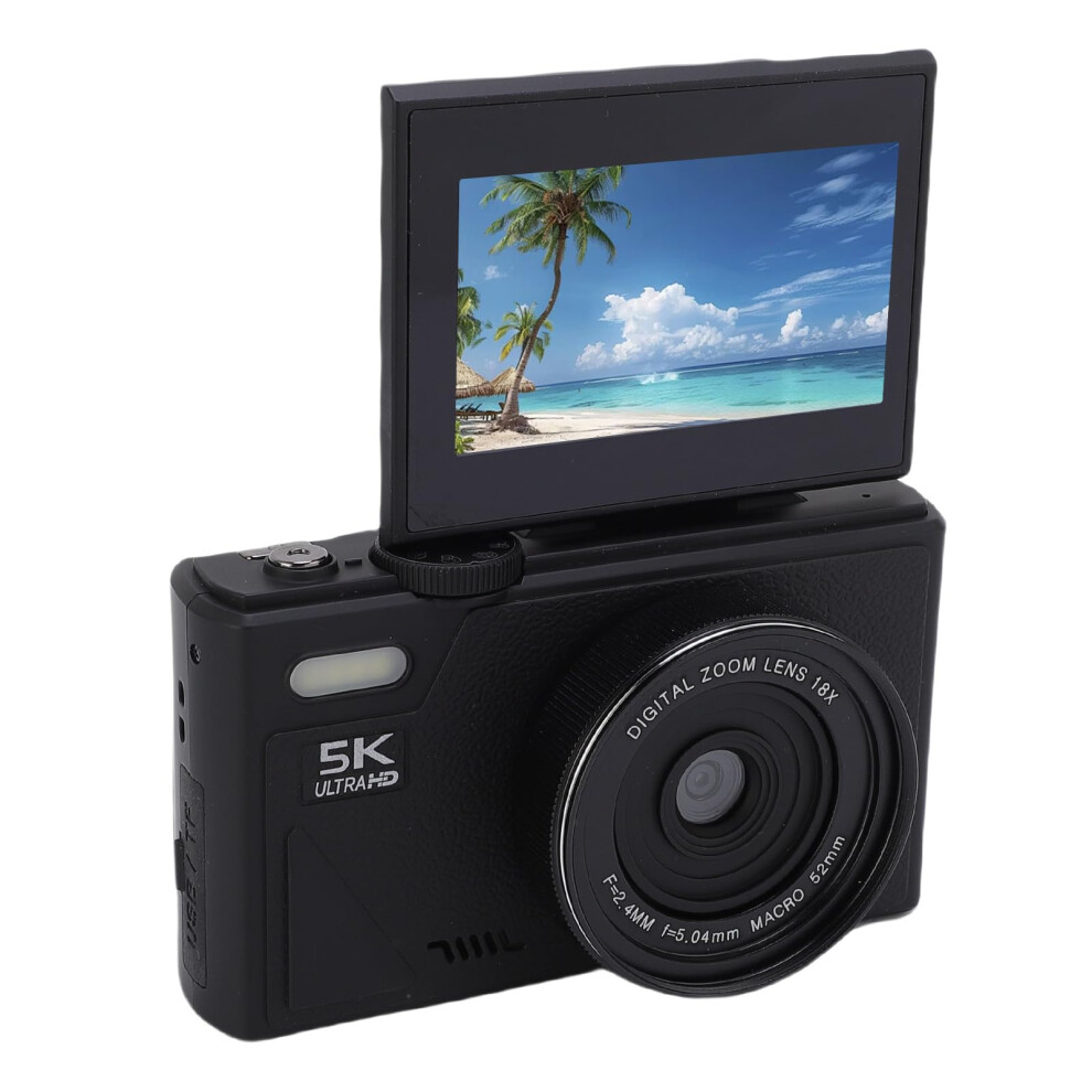 5K Digital Camera 75Mp With Wifi 18X Zoom, Auto Focus Vlogging Camera For Beginners 9412369079138
