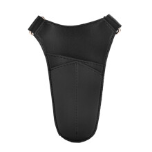 Barber Waist Pouch Leather Hairdressing Tools Bag For Scissors And Comb Organizer Capacity Black