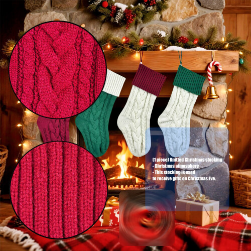 Large Capacity Holiday Stocking For Gift Storage-Red Apricot 2