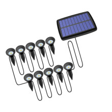 1 set of solar LED string lights, outdoor solar lights, stickon solar lights, waterproof backyard solar lights, plastic lights.