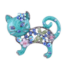 1 Piece Oil Drop Brooch Funny Hello Collar Accessory Small Shield Cat Brooch Pin Badge Brooch Cat Brooch Alloy Party Brooch