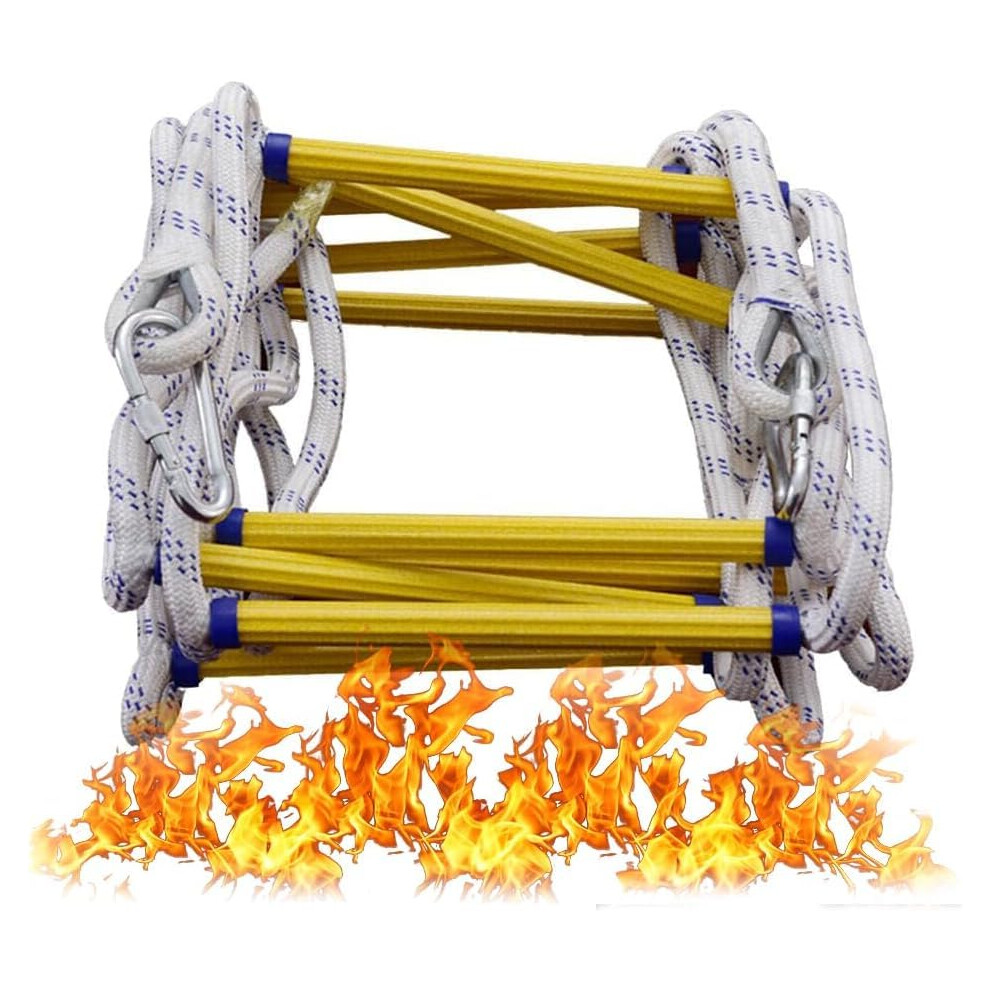 Fire Escape Rope Ladder, Fire Ladder, Emergency Fire Ladder, Flameretardant Rope Ladder With Hooks, Quick To Deploy And, One Color /9.8Ft. 9365049851268