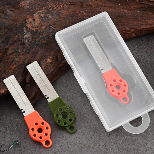 Grinding Tool Portable Fish Hook Sharpening Stone, Whetstone File for Hooks, MultiFunctional Sharpener 2