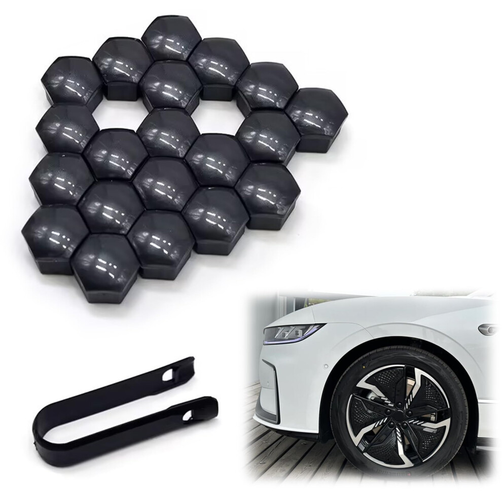 Wheel Nut Cap Universal Tyre Nut Covers 20Pcs 17Mm Hexagonal Wheel Nut Caps Bolt Covers For Cars Black 9365049880282