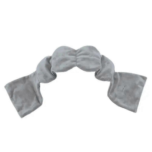 Gray2025-Soft Compression Silk Sleep Mask for Travel, Adjustable, Light Blocking, Comfortable, Black