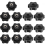 M8 Female Thread Star Head Knob Clamp Nuts, Black Plastic Handle for Machine Tool, 14-Piece Set 1