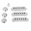 7pcs Silver Guitar Pickup Cover & Knobs Switch Tip Set (Chrome) 1