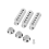 7pcs Silver Guitar Pickup Cover & Knobs Switch Tip Set (Chrome) 2