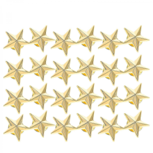 2 Stars Golden 12pcs Star Shape Badges Lapel Pins Party Decorations
