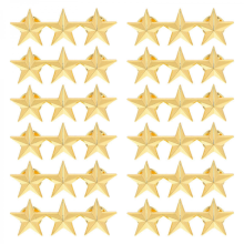 Étoiles dorées, lot de 12 badges épingles à revers, décorations de fête