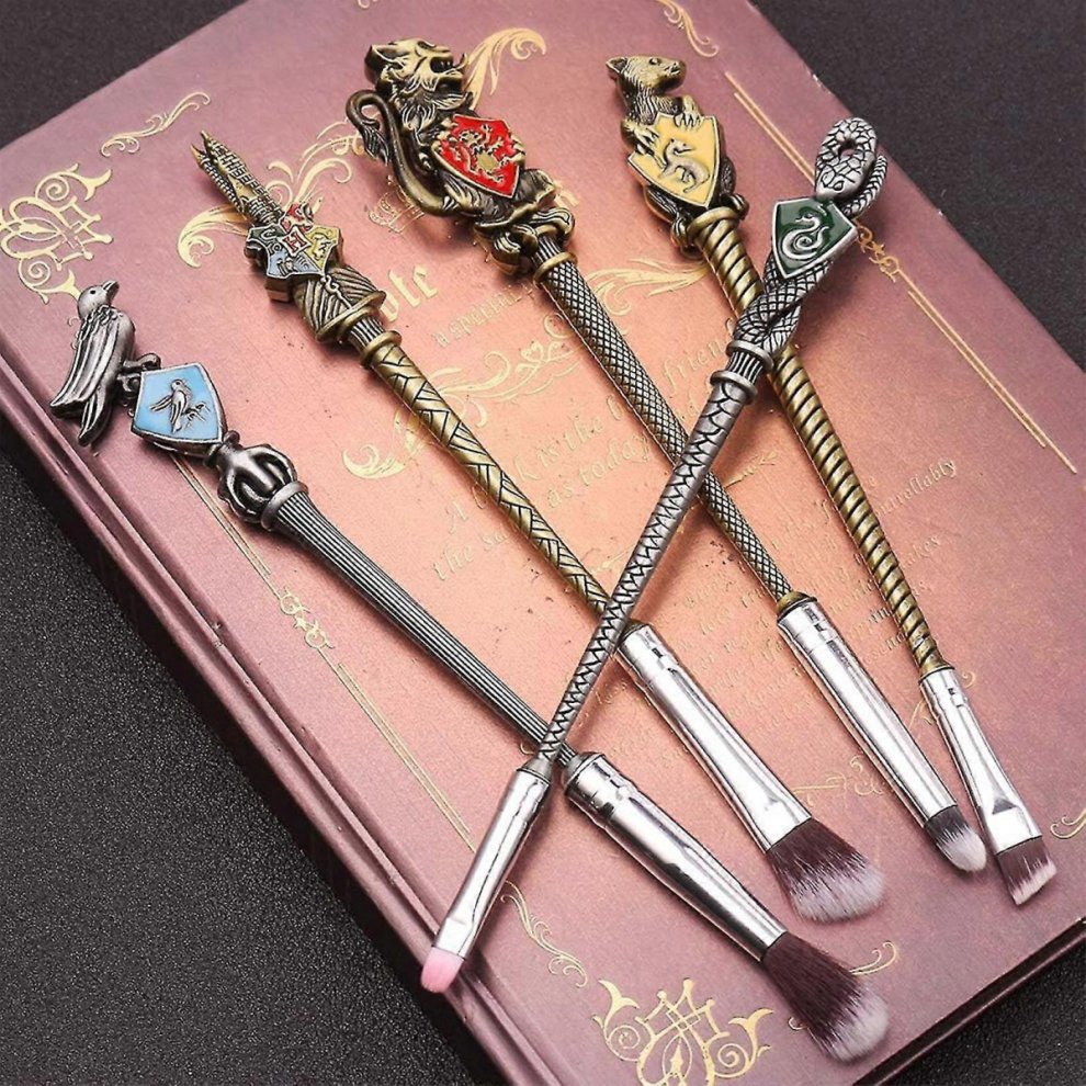 Bronze Makeup Brushes Set, Metal Wizard Wand For Eyeshadow Eyeliner Blending Lip Brush