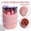 Set di pennelli trucco premium da 18 pezzi con 5 spugnette e supporto (sintetici, rosa) 2