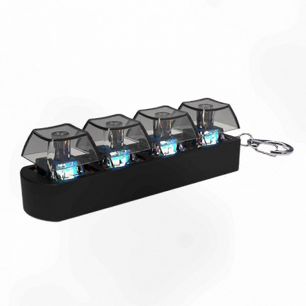 Transparent Multicolor Led Keycap Tester With 4 Keys For Mechanical Keyboard Black 7057162622246
