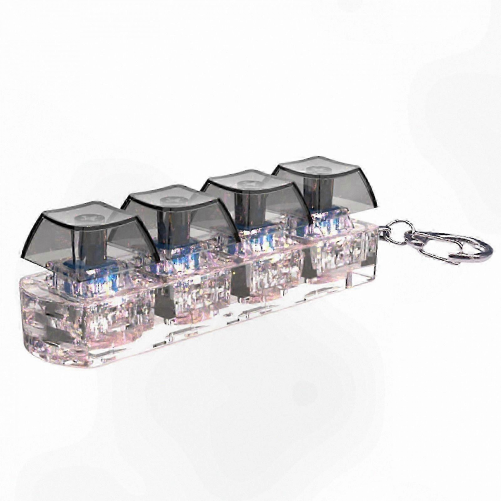 Transparent Multicolor Led Keycap Tester With 4 Keys For Mechanical Keyboard Black 7057162622253